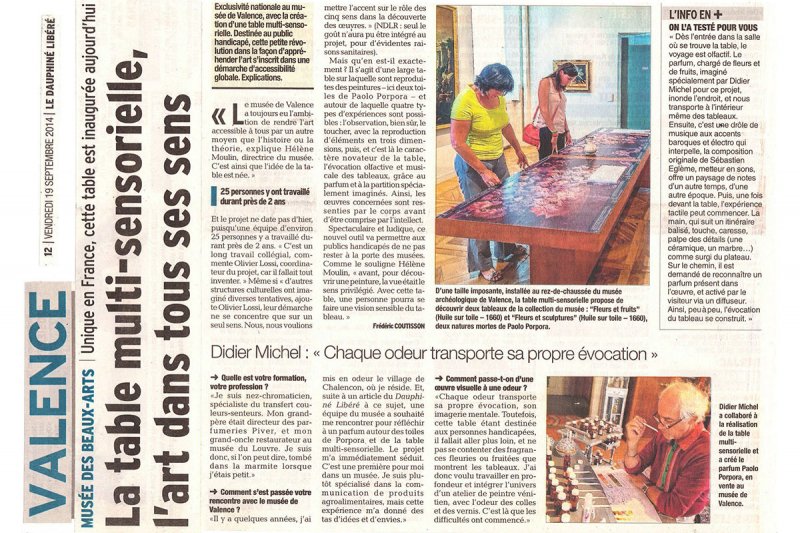 Le Dauphiné Libéré (19 sept. 2014)